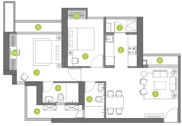  2 BHK 