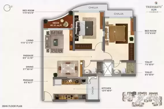  2 BHK 