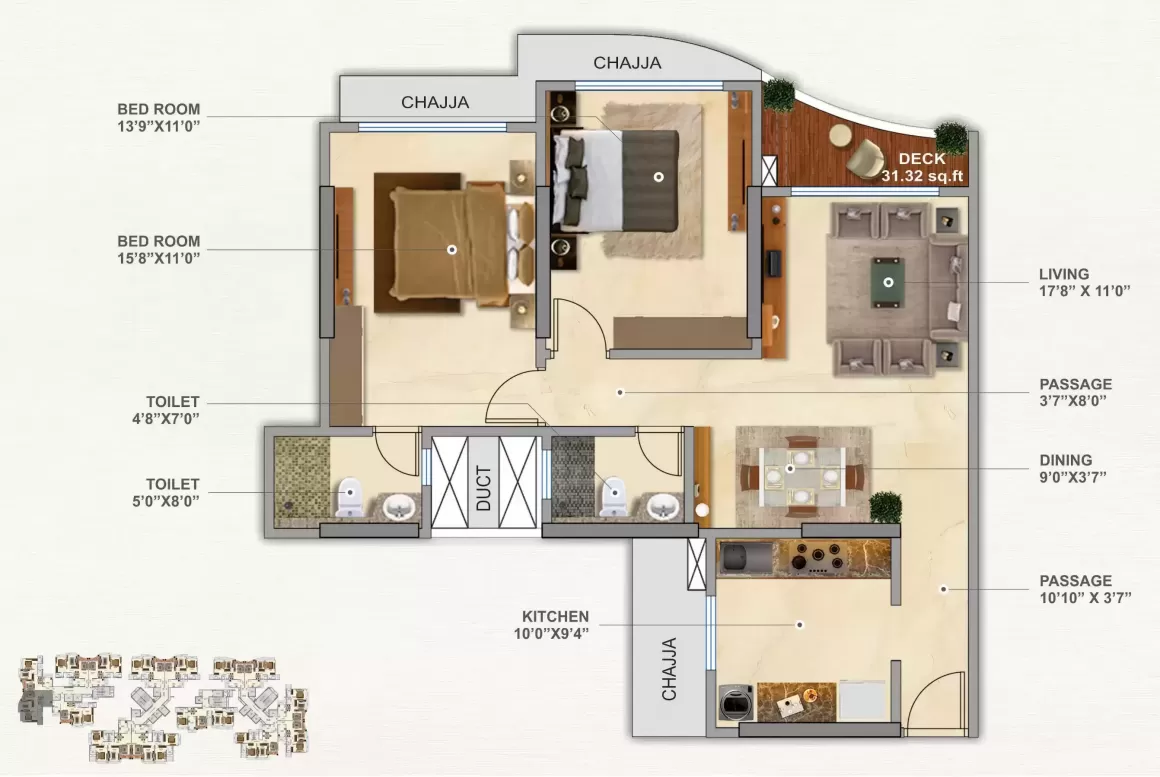  2 BHK 