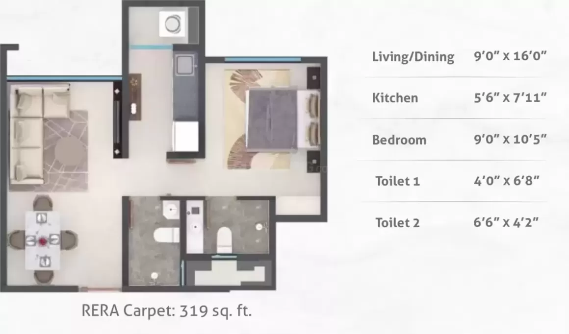  1 BHK 