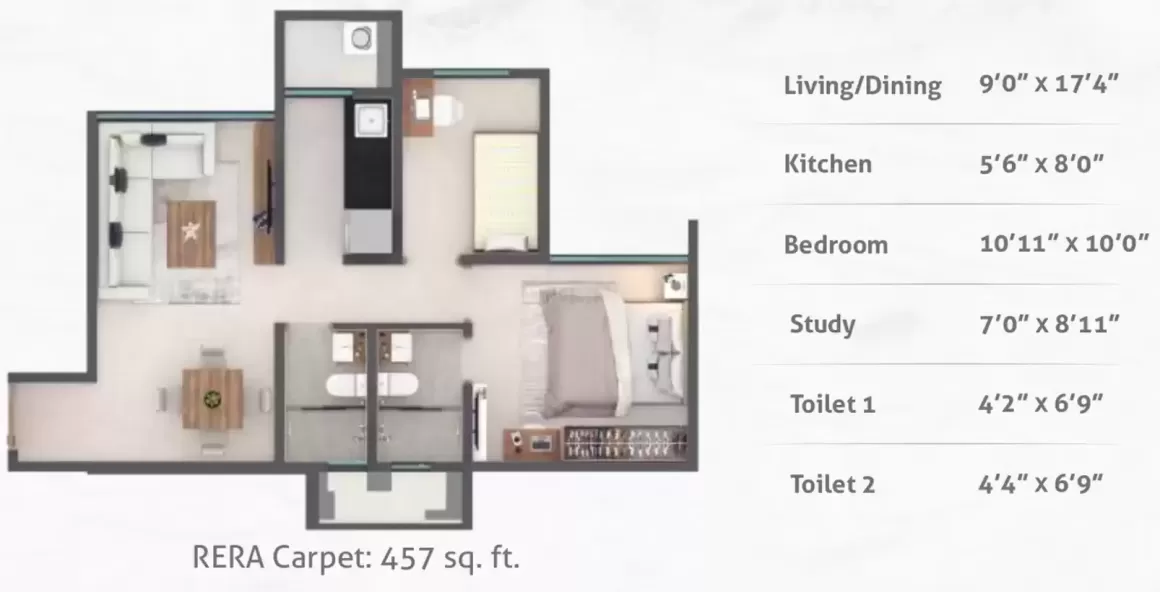  2 BHK 