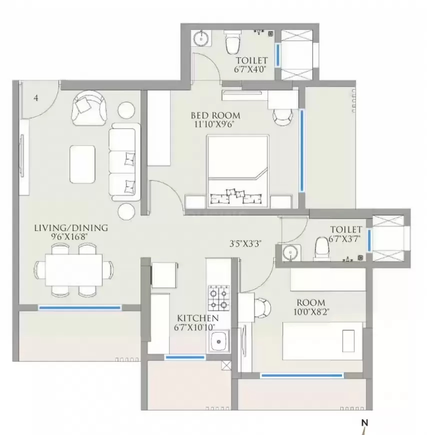  1.5BHK 