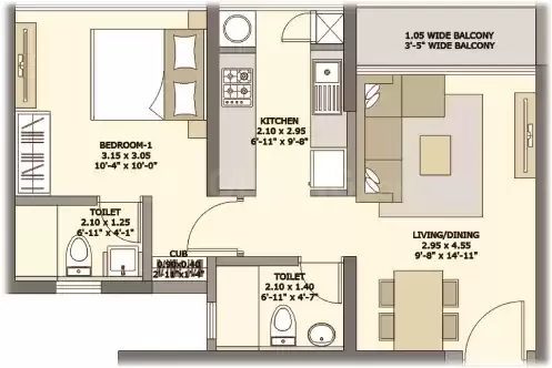  1 BHK 