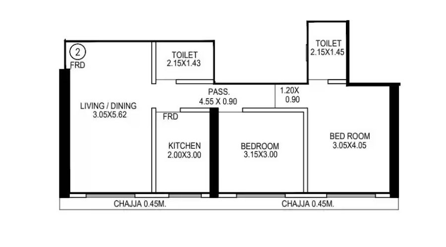  2bhk Sanghvi Parsssva 