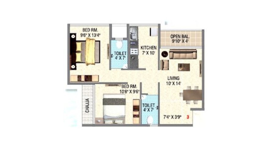  2bhk flats in dronagiri 