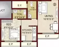  1 BHK 