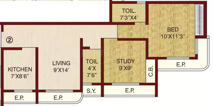  2 BHK 